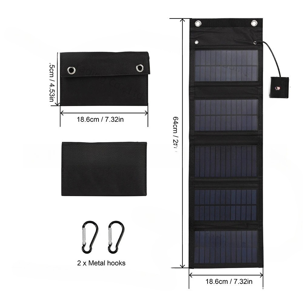 Folding Solar Panel - 25W 5v saco dobrável solar à