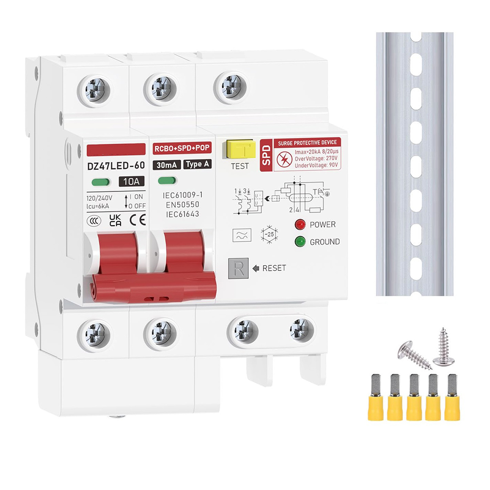 Din Rail Circuit Breaker - Disjuntor de Corrente Residual com Proteção
