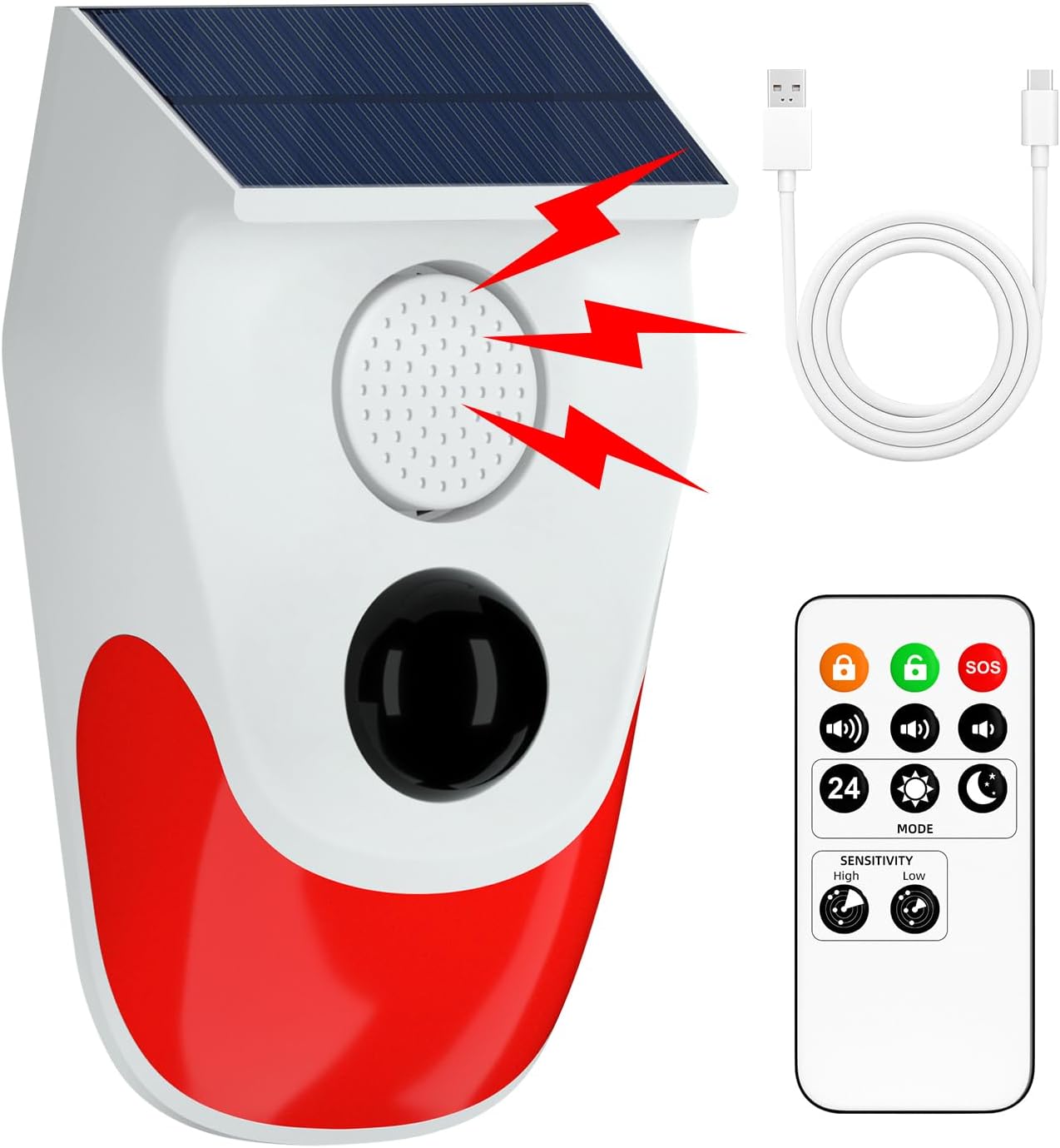 Solar Street Light Led - Alarme exterior do sensor de movimento