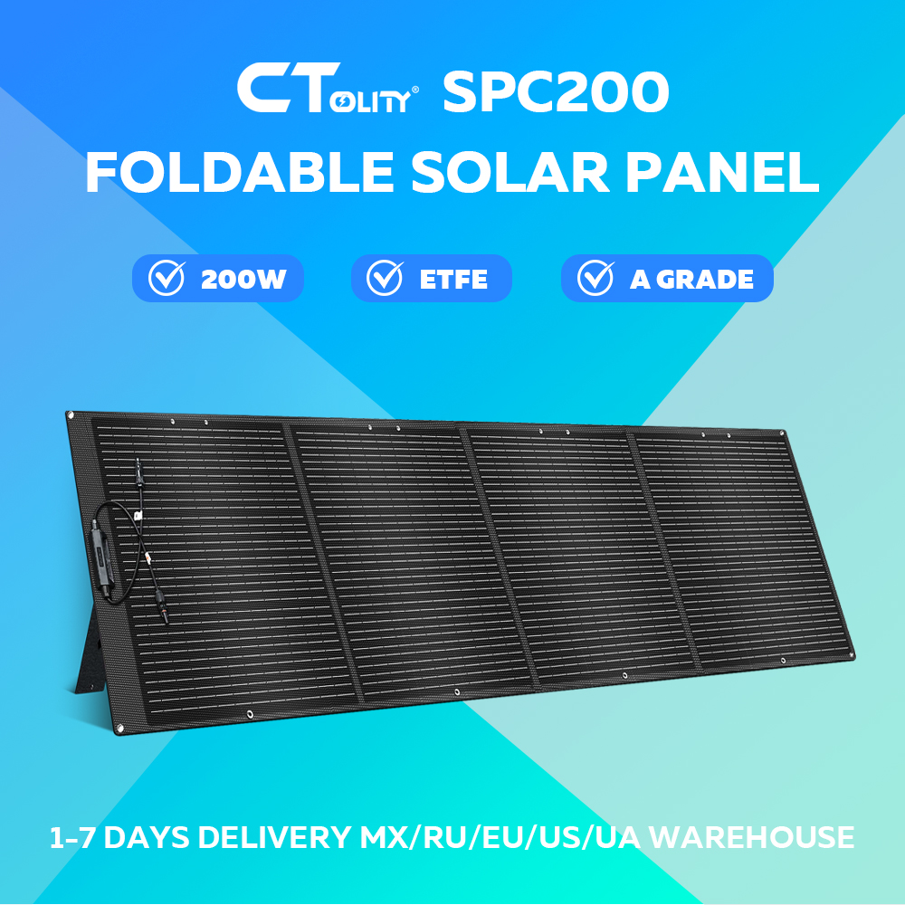 Folding Solar Panel - CTOLITY SPC200 Painel solar dobrável Classe