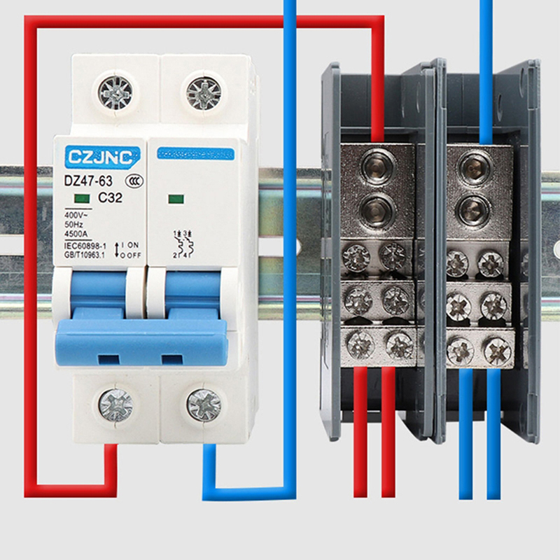 Din Rail Circuit Breaker - Caixa de Distribuição de Terminais DIN