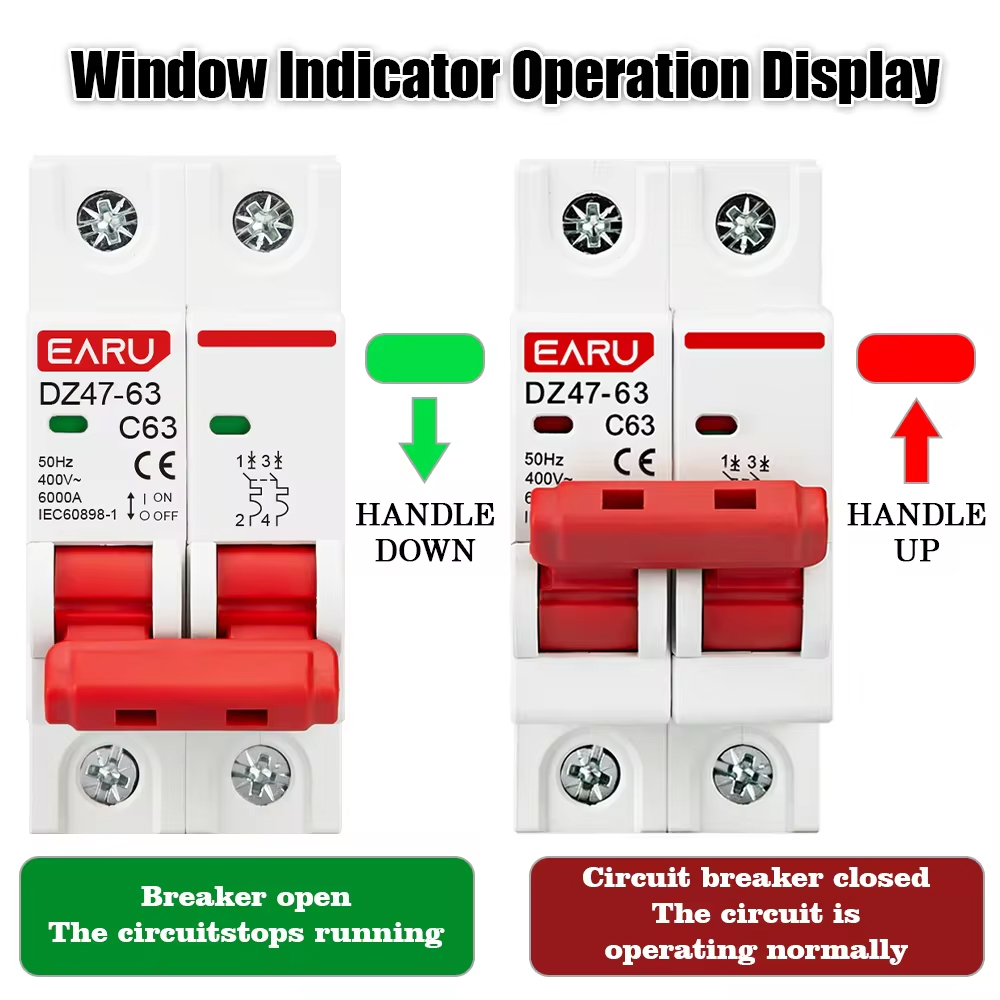Disjuntor Miniatura EARU DZ47  - Din Rail Circuit Breaker avaliação e preço