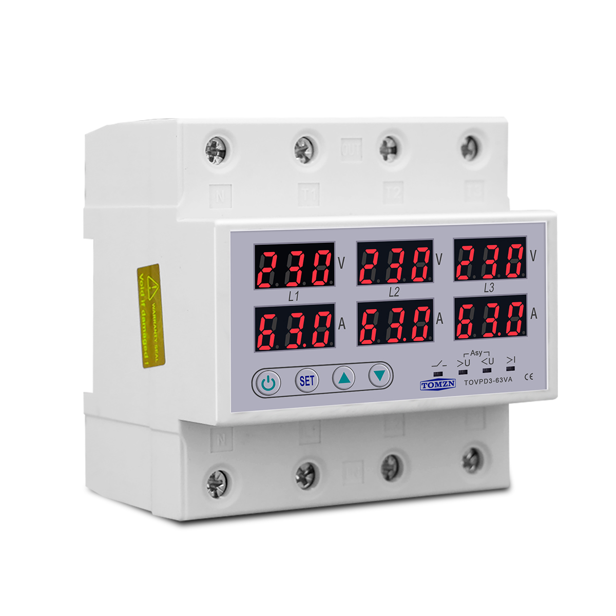 Voltímetro e Amperímetro Trifá - Din Rail Circuit Breaker avaliação e preço