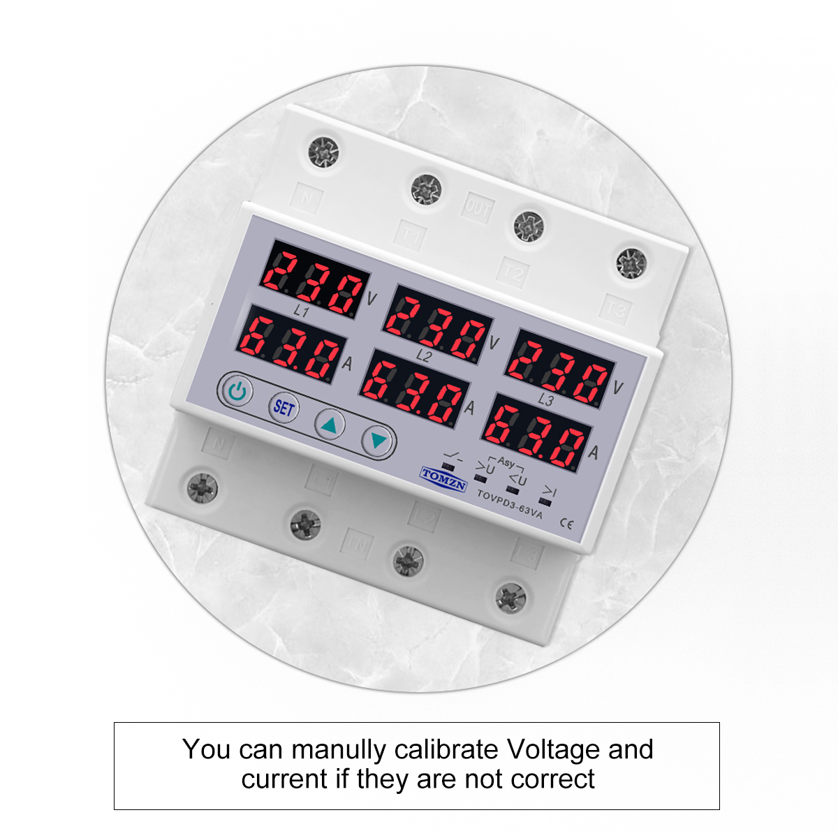 Voltímetro e Amperímetro Trifá - Din Rail Circuit Breaker avaliação e preço