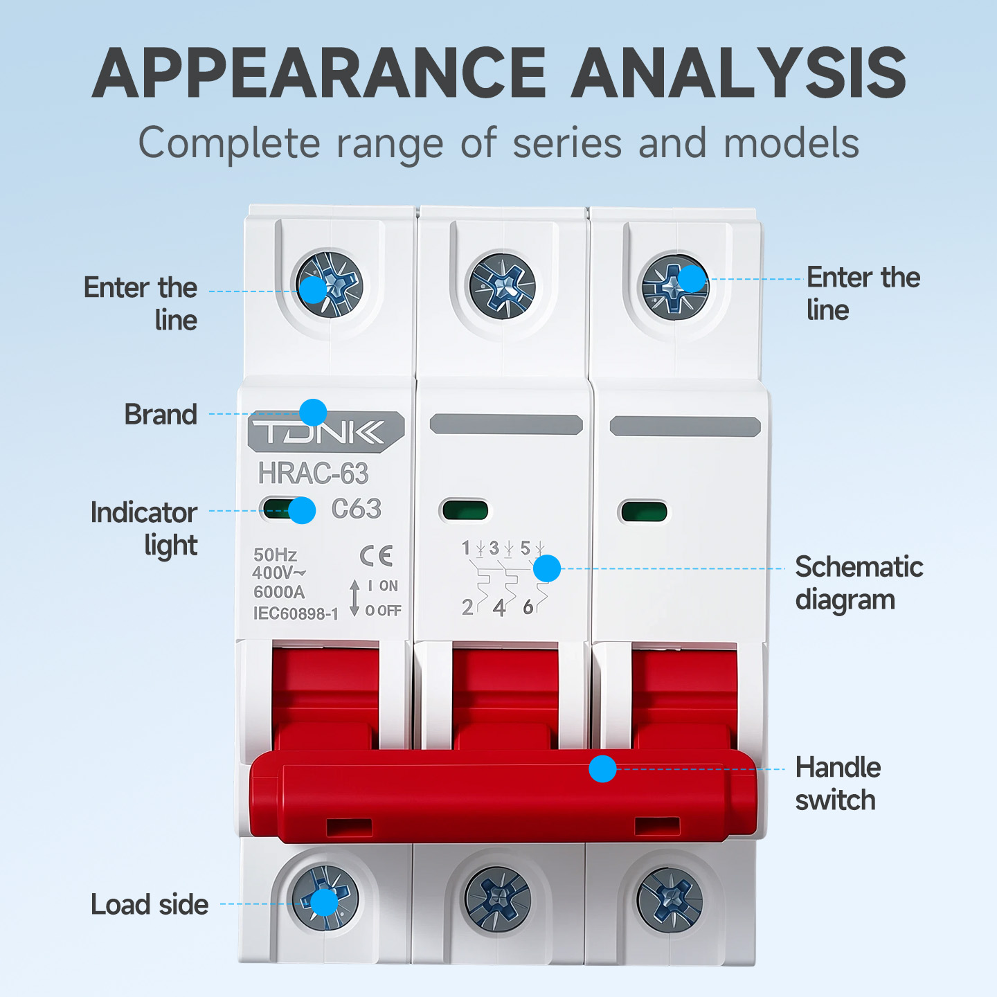 Disjuntor Mini AC TDNK MCB 1P  - Din Rail Circuit Breaker avaliação e preço