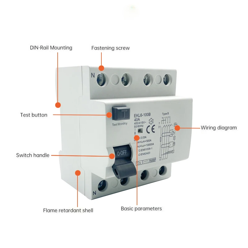 Disjuntores Diferenciais Resid - Din Rail Circuit Breaker avaliação e preço