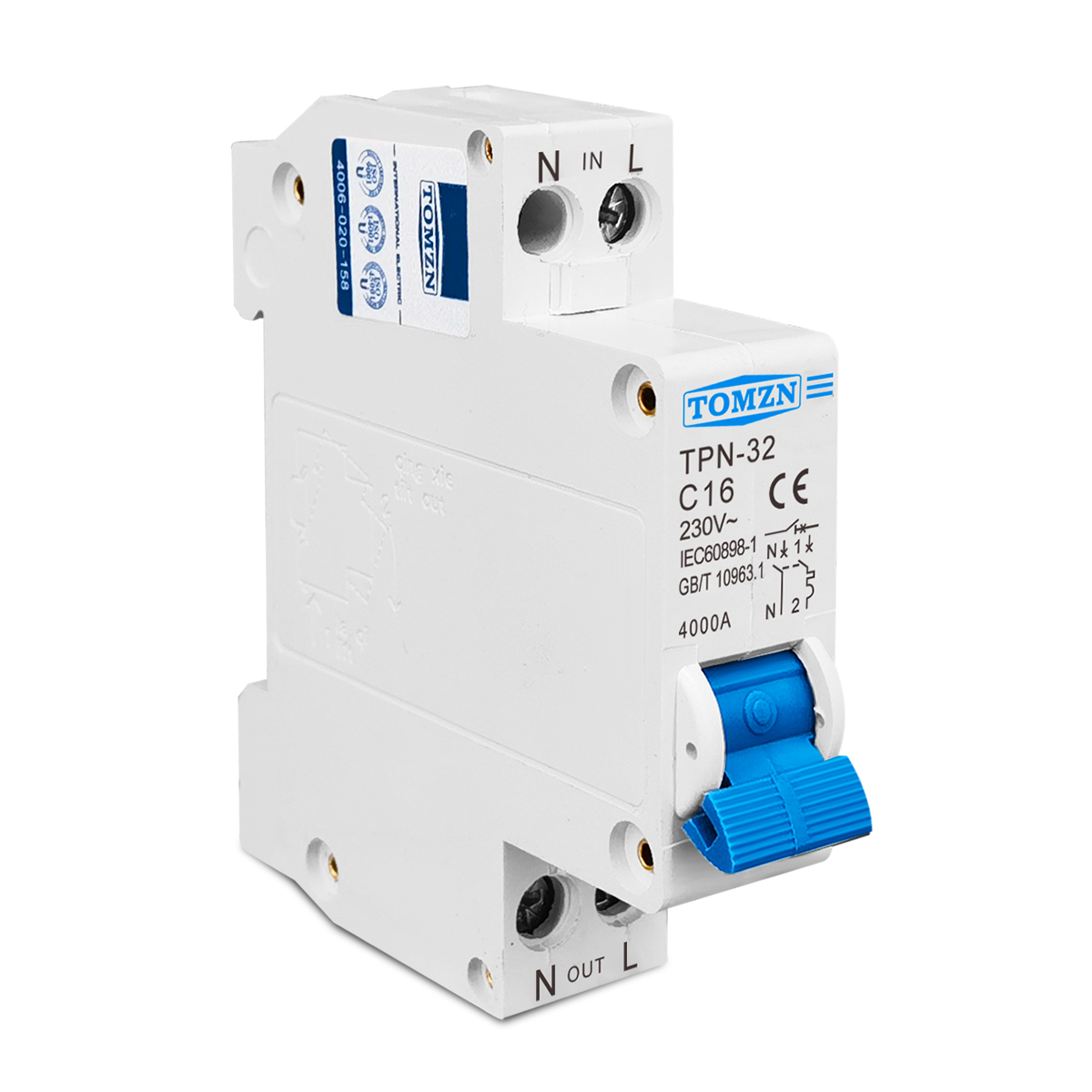 Disjuntor Miniatura TOMZN TPN  - Din Rail Circuit Breaker avaliação e preço