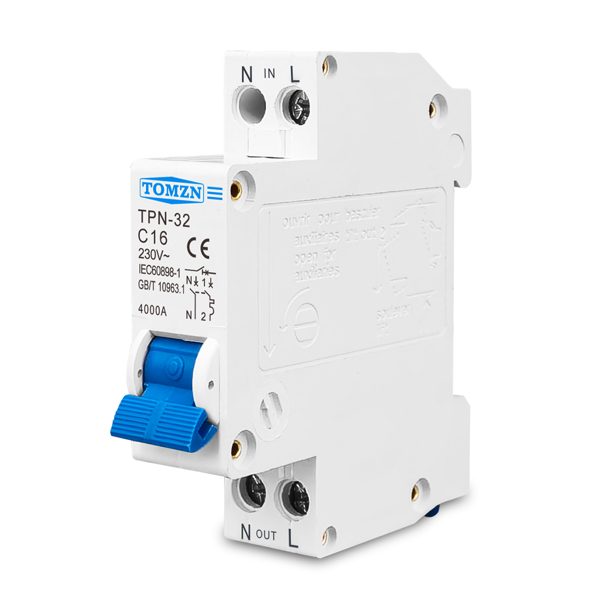 Disjuntor Miniatura TOMZN TPN  - Din Rail Circuit Breaker avaliação e preço