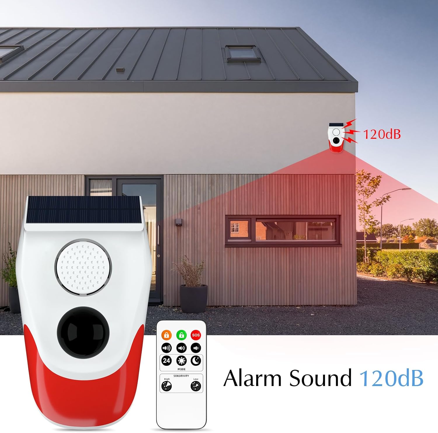 Alarme exterior do sensor de m - Solar Street Light Led avaliação e preço