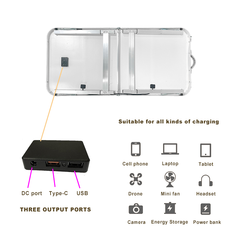 100w energia ao ar livre carre - Folding Solar Panel avaliação e preço