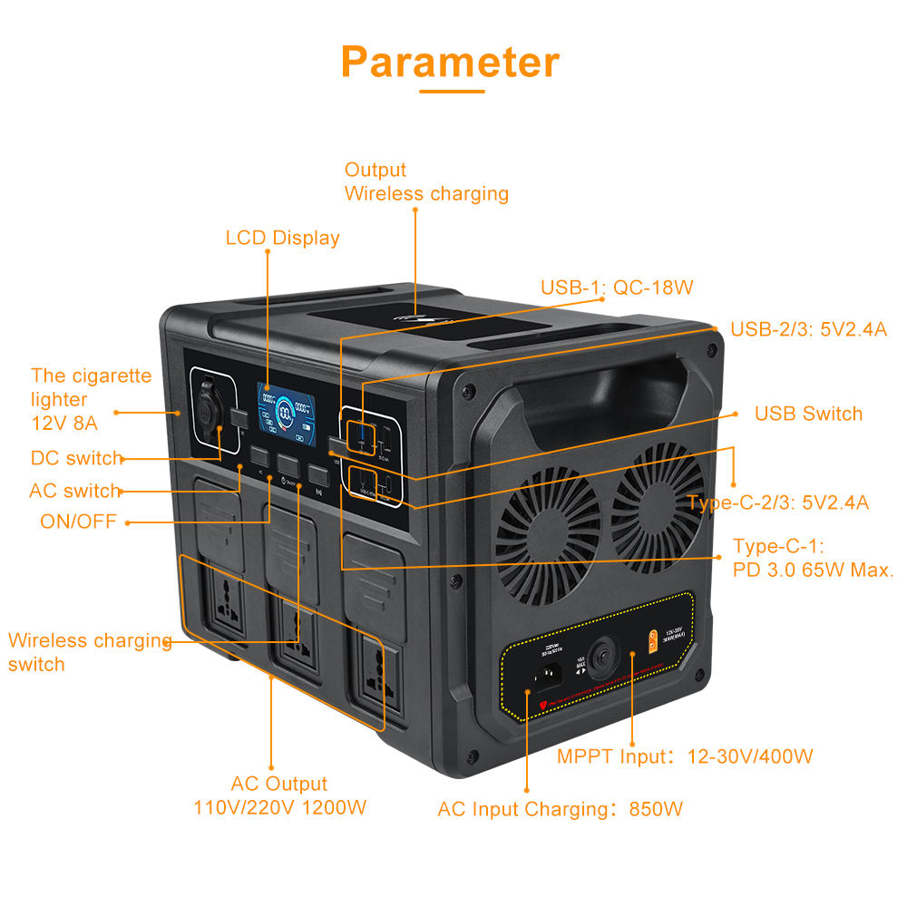 Gerador Solar Portátil de 1200 - Portable Power Station avaliação e preço