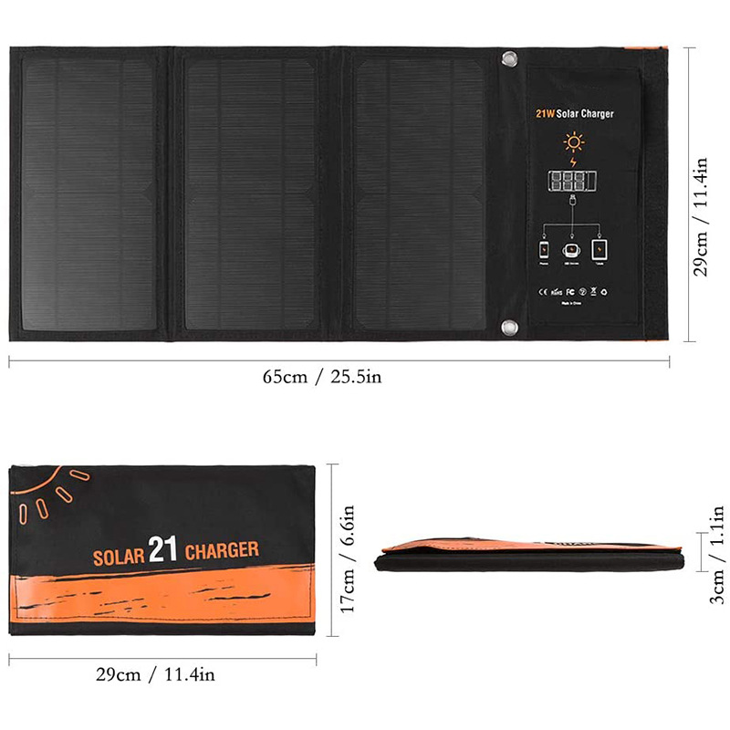 21w painel solar dobrável saco - Folding Solar Panel avaliação e preço