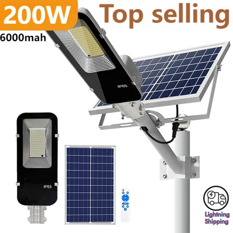 200w poderosa luz solar ao ar  - Solar Street Light Led avaliação e preço