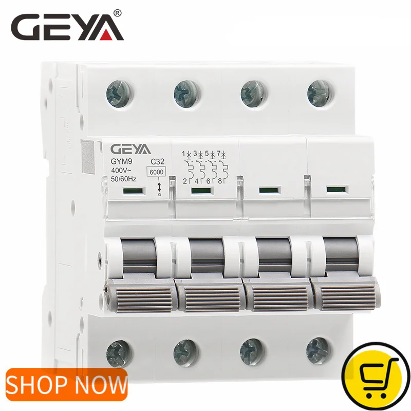 GEYA GYM9 4P MCB 6A-63A 6KA Ca - Din Rail Circuit Breaker avaliação e preço